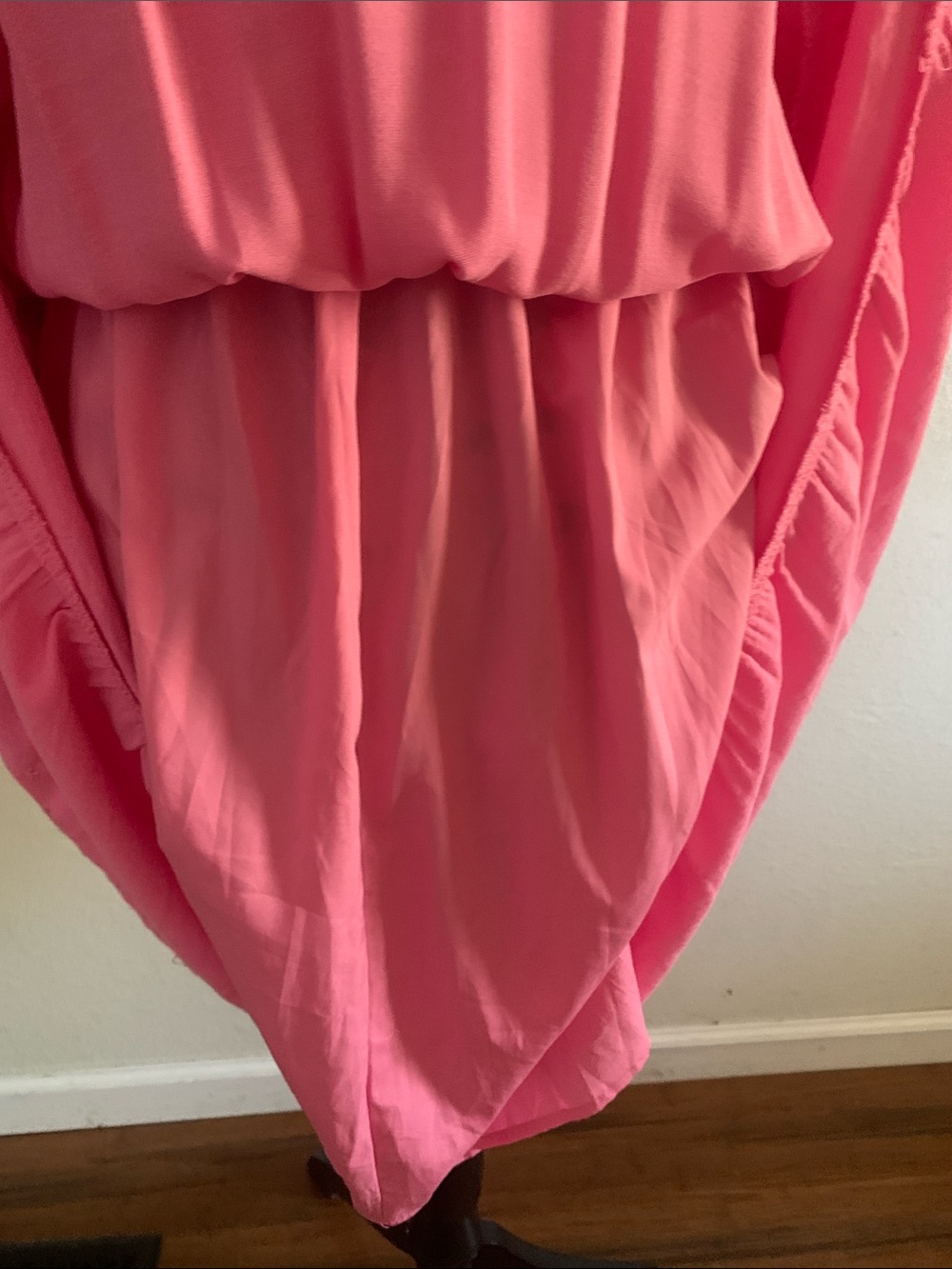 Ruffled Strap Pink Smocked Maxi Dress - Picture 7 of 9